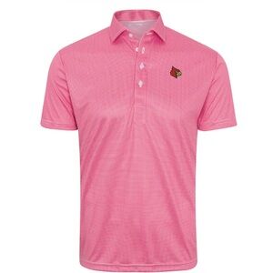 Collars & Co. Louisville Cardinals Collar Polo Red Houndstooth Size 2XL NWT